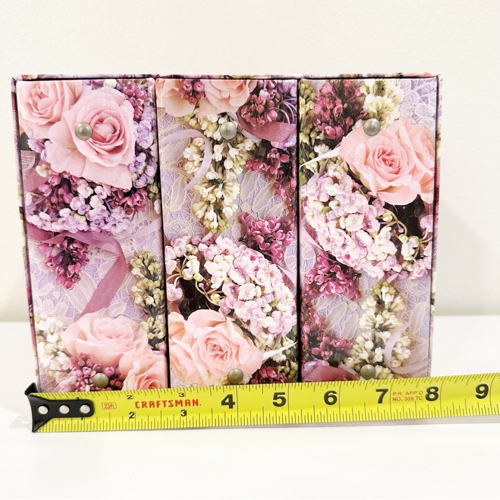 Vintage 1998 Floral Flower Decorative Picture Album Box Set of 3 - Picture 2 of 9